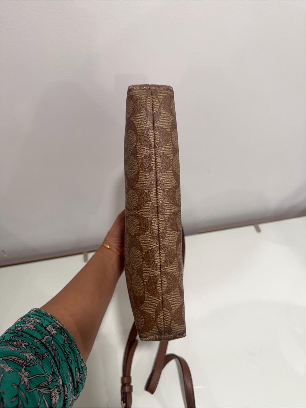 COACH Brown Signature Canvas Crossbody - Picture 3 of 4